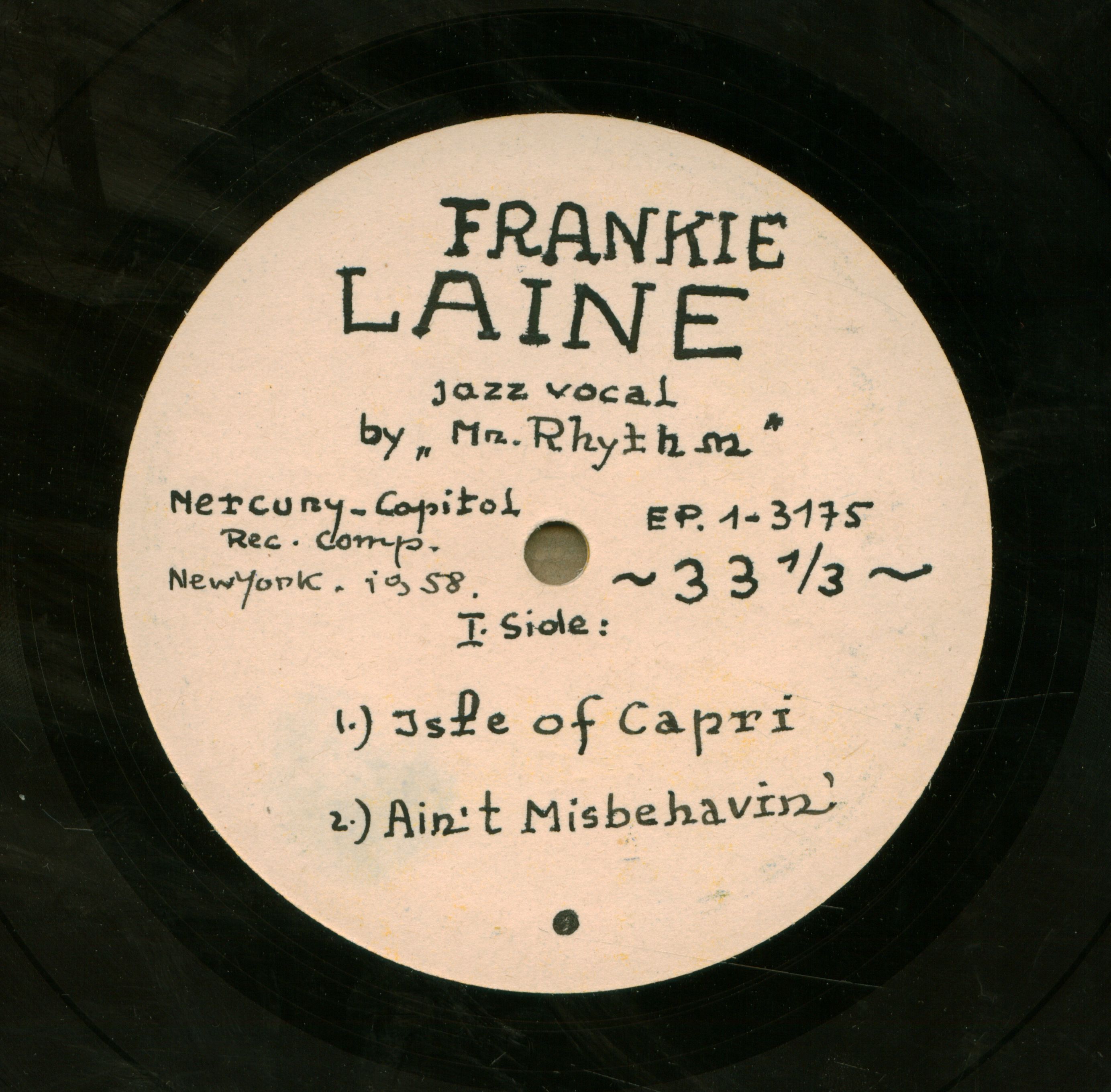 Frankie Laine jazz vocal